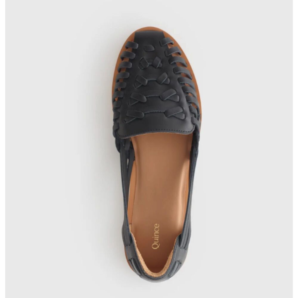 Quince Black Leather Huaraches